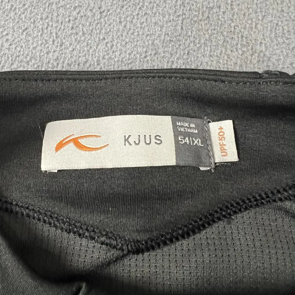 KJUS Sweater Mens XL Black Keano Half Zip Performance Golf Toyota Stretch